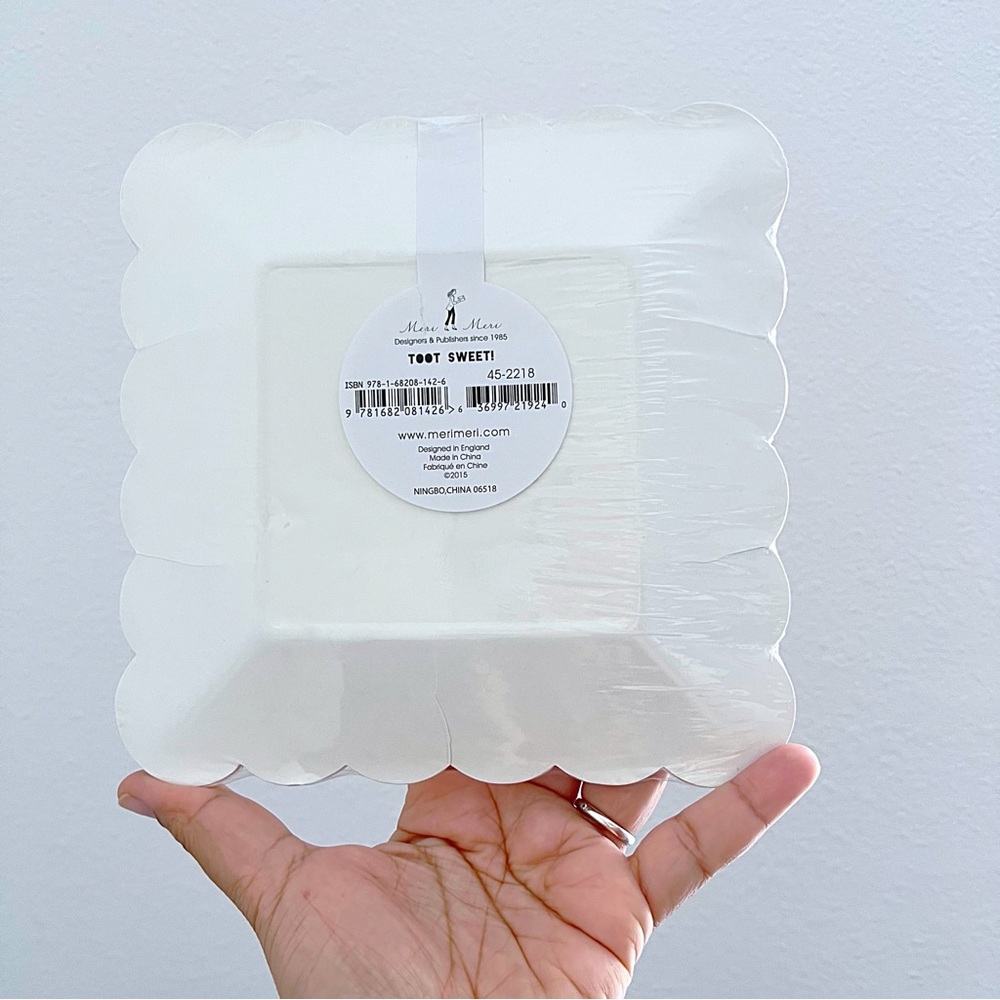 MERI MERI 12 Medium Square Picado FIESTA Themed Party Disposable Paper Plates - Picture 5 of 5